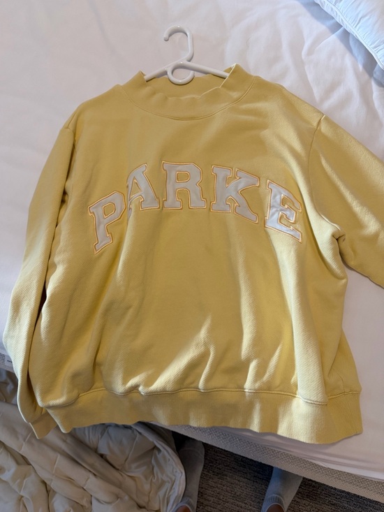 Parke Tops - PARKE Women's Yellow Crewneck Sweatshirt